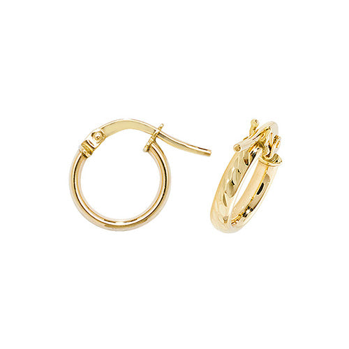 9ct Gold Glazed Huggies Hoops