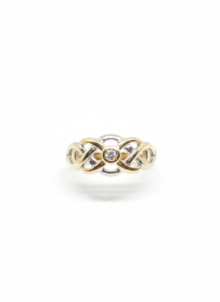 9ct Gold Diamond Celtic Ring