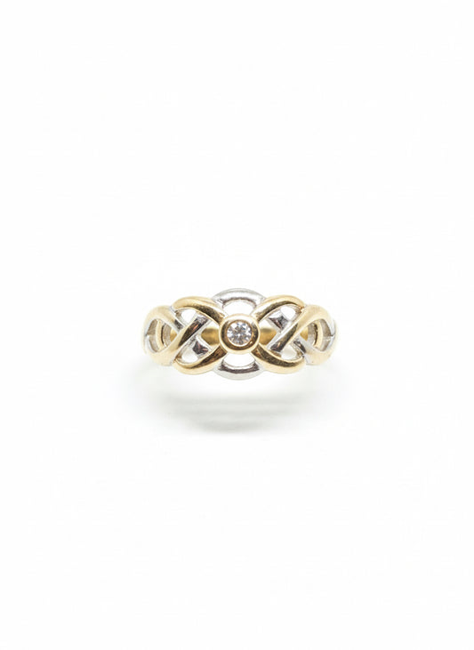 9ct Gold Diamond Celtic Ring