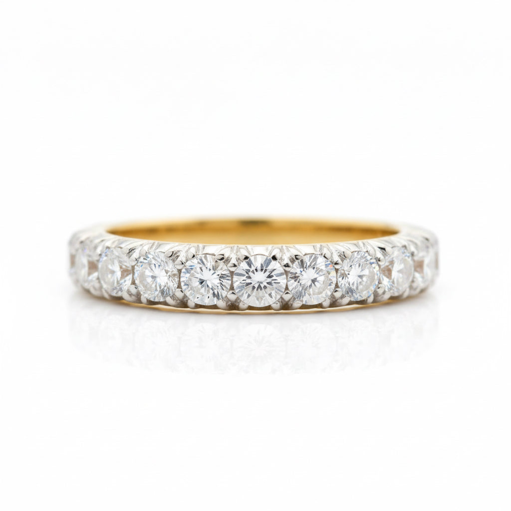9ct Cubic Zirconia Half Eternity Ring