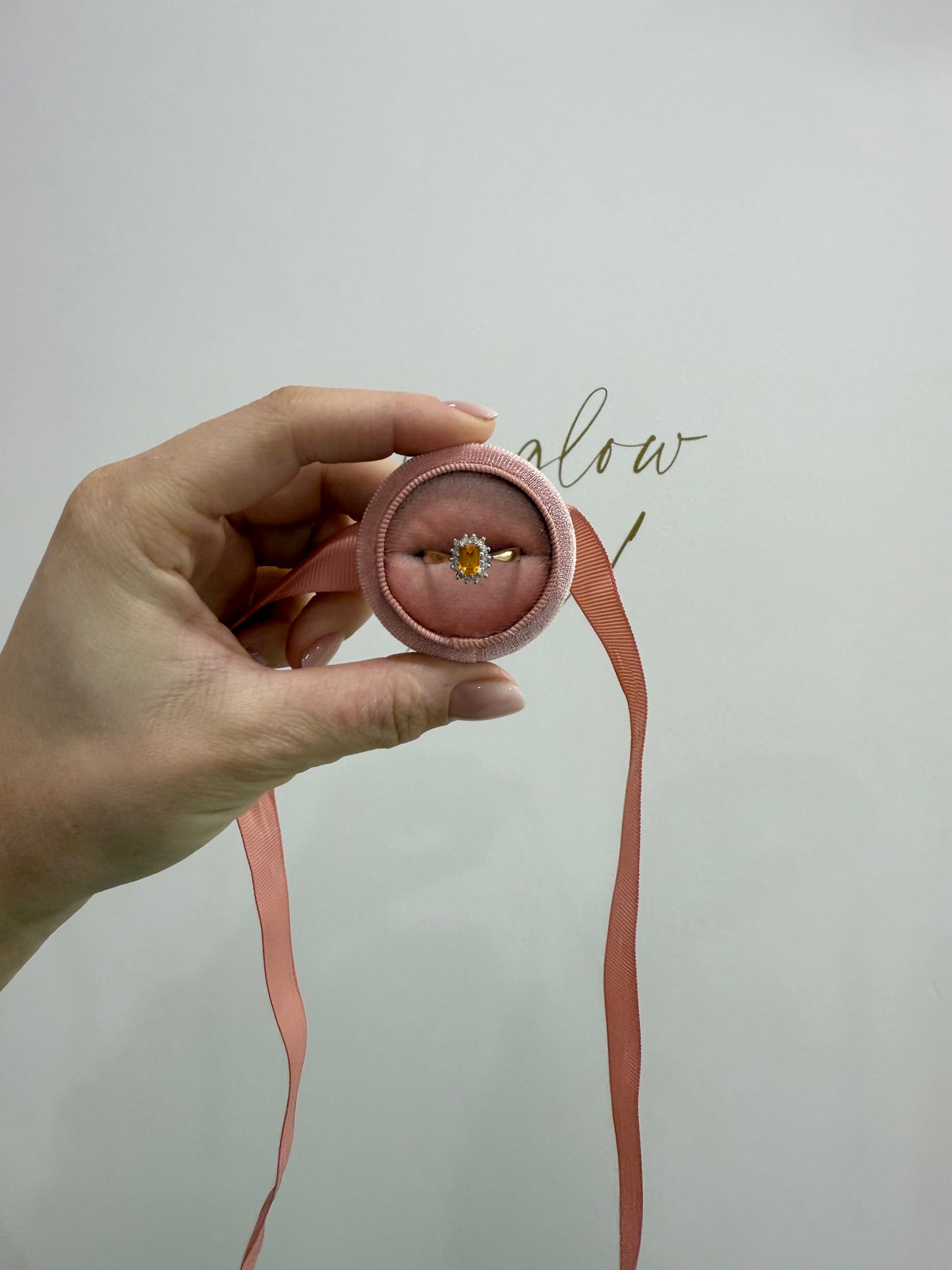 9ct Fire Opal & Diamond Ring