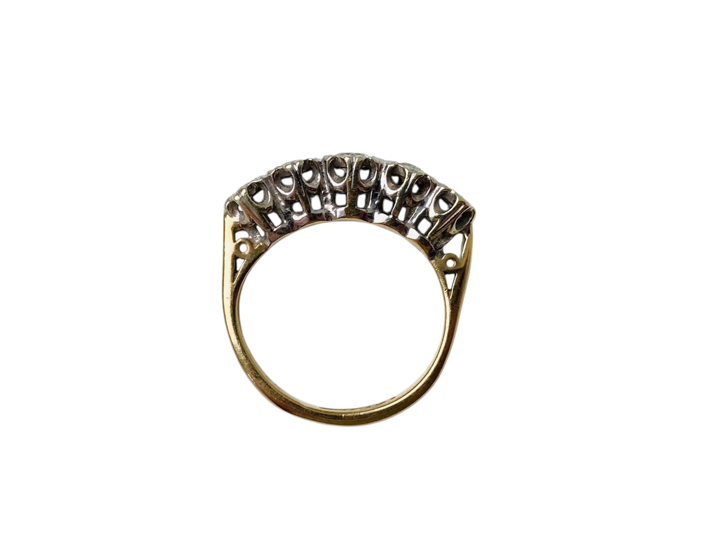 9ct Gold 5x Stone Diamond Ring