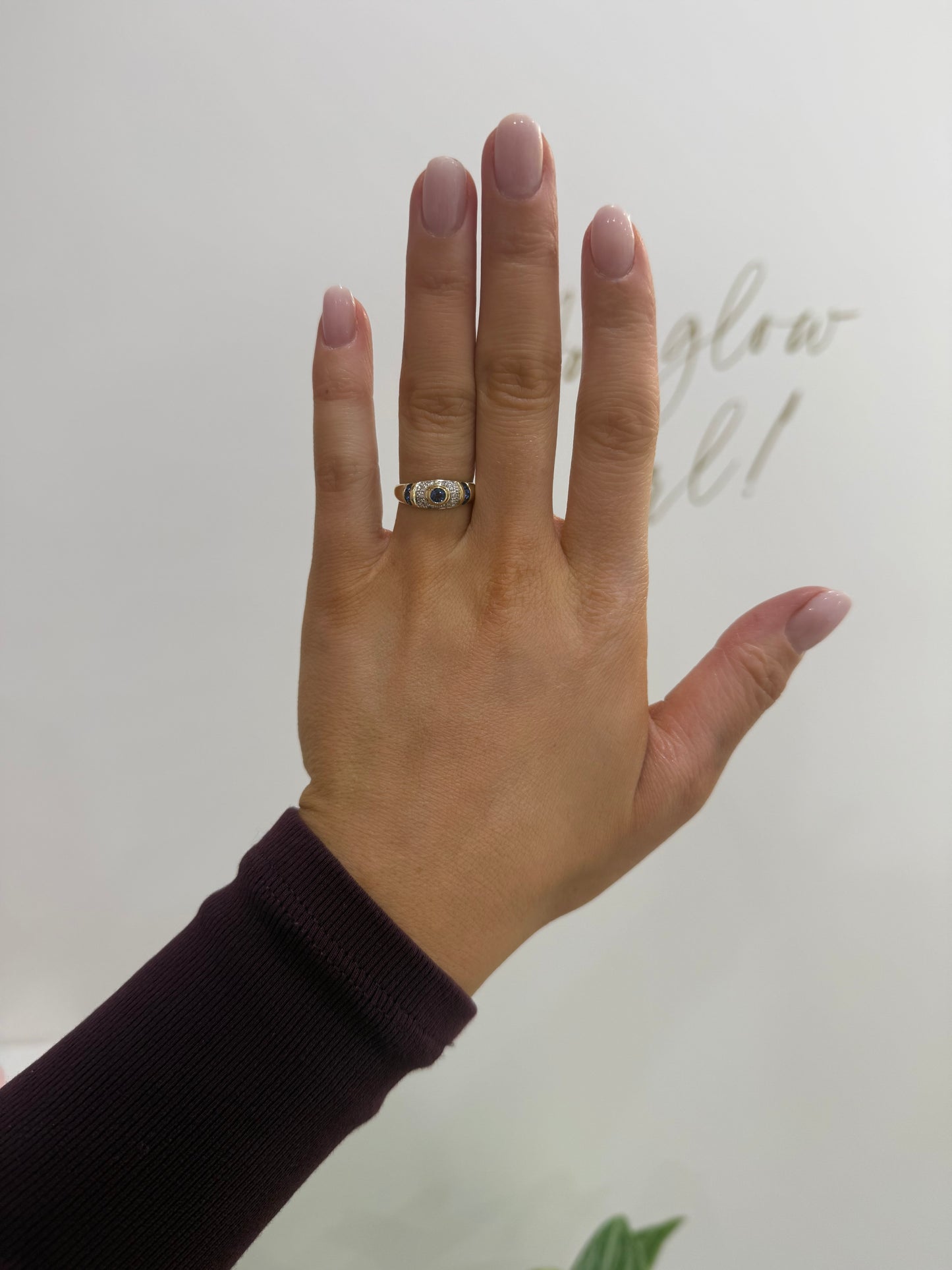 9ct Sapphire & Diamond Ring