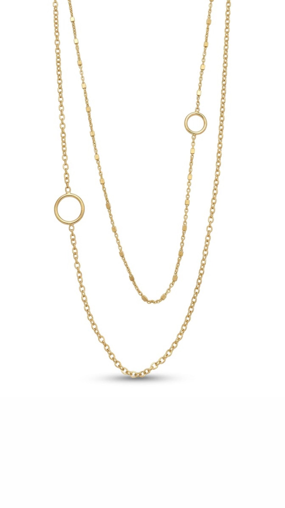 Florence Gold Plated Double Stranded Necklace