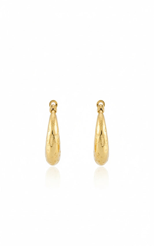 9ct 3 Leaf Clover Hoop Earrings