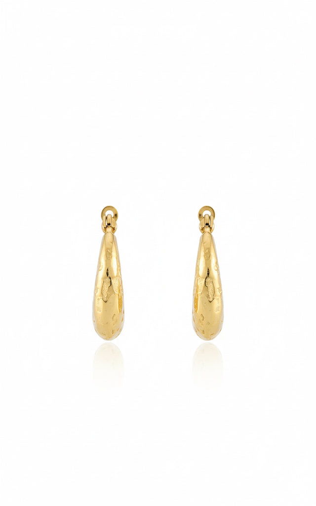 9ct 3 Leaf Clover Hoop Earrings