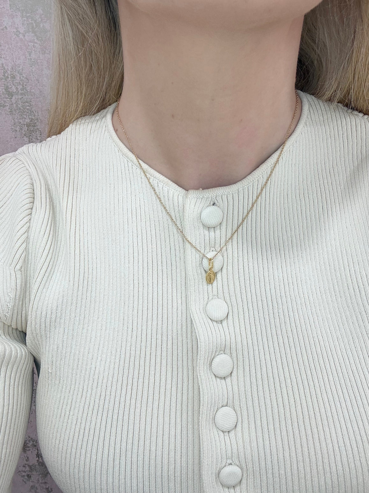 Gold Plated Miraculous Medal Necklace