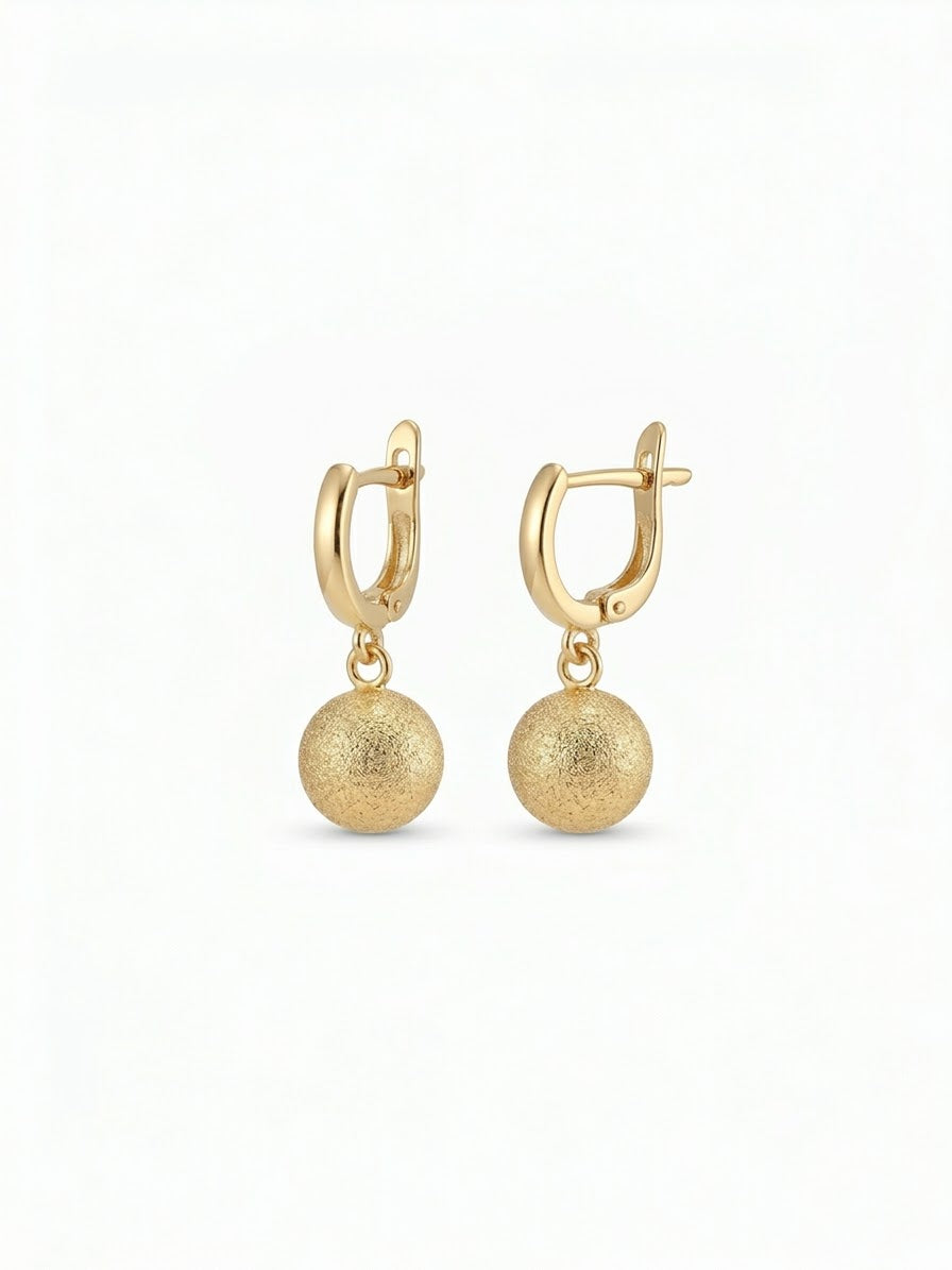 Gold Plated Gemma Ball Earrings
