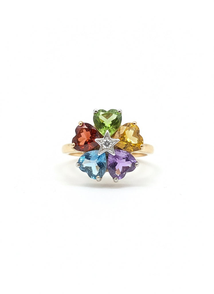 18ct Multi Gem Ring