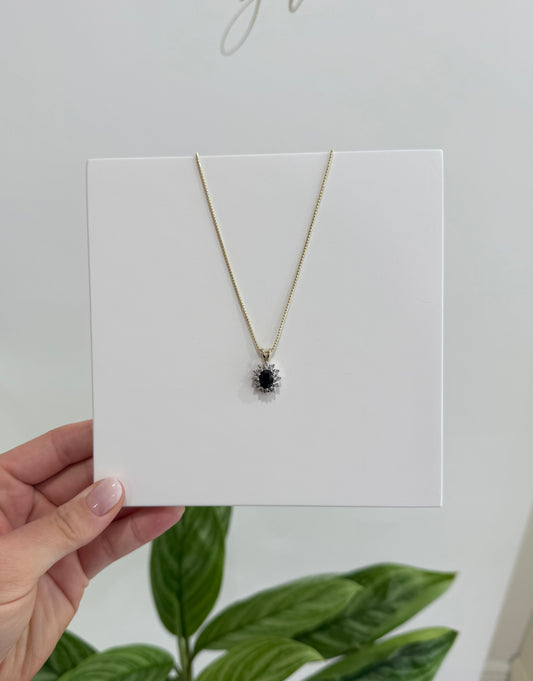 9ct Sapphire & Diamond Necklace
