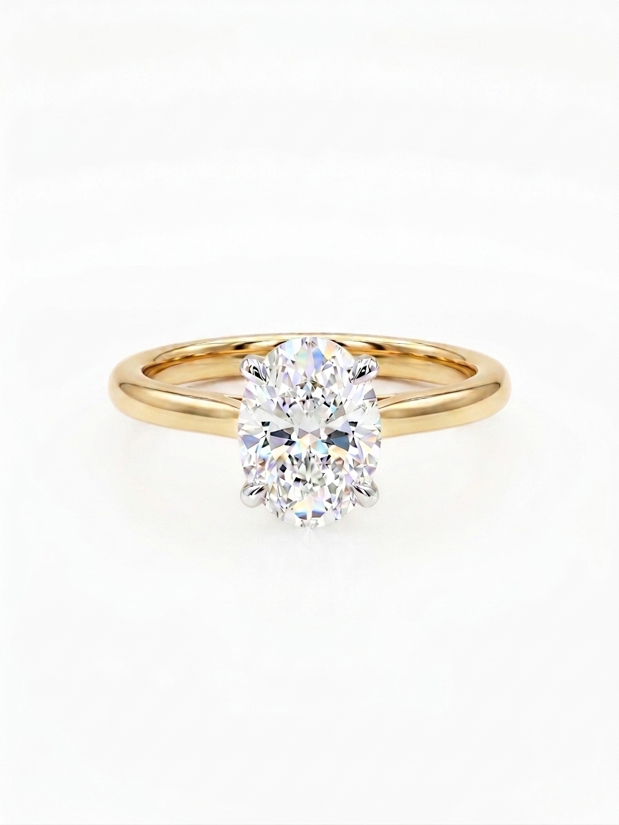 1.5ct 18ct Yellow Gold Lab Diamond Ring