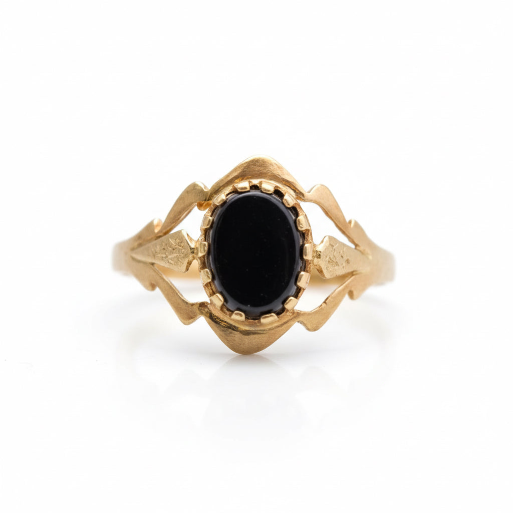 9ct Black Onyx Ring