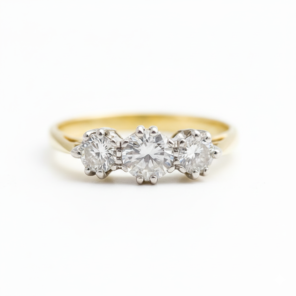 18ct Gold Diamond Trilogy Ring