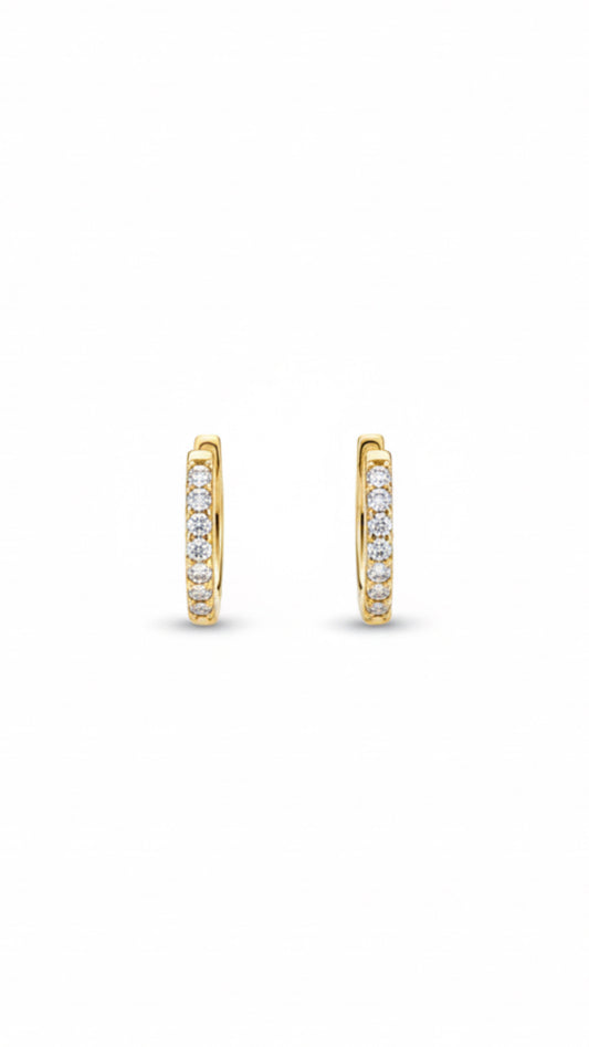 9ct Diamond Hoops