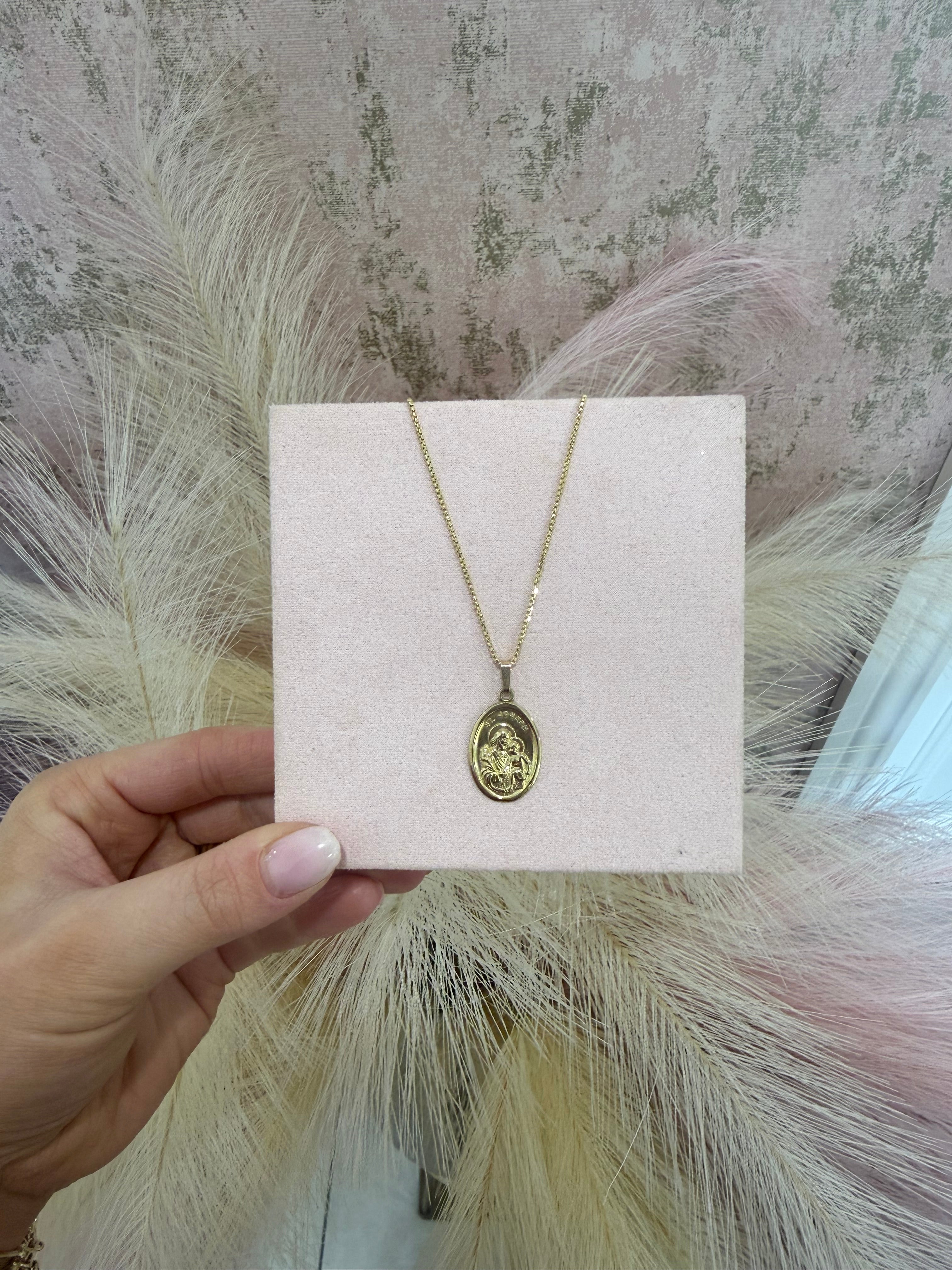 9ct St Joseph Medal Necklace