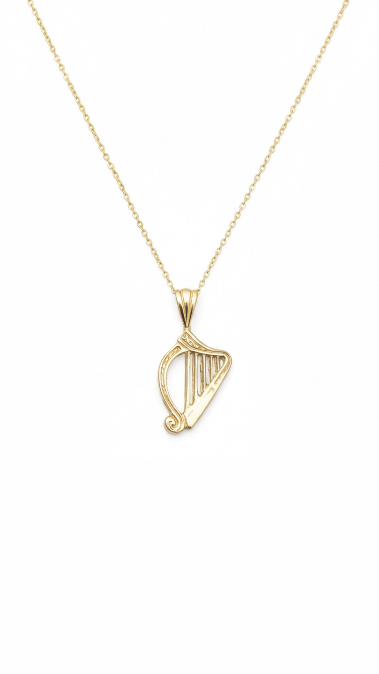 9ct Gold Harp Necklace