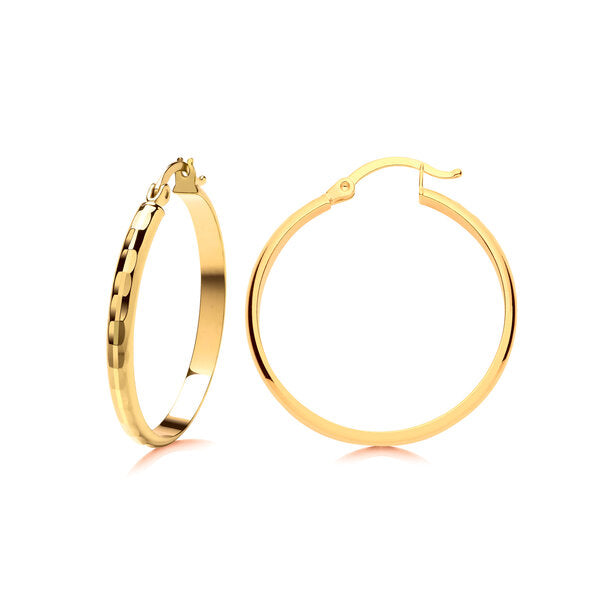 9ct Delta Hoops