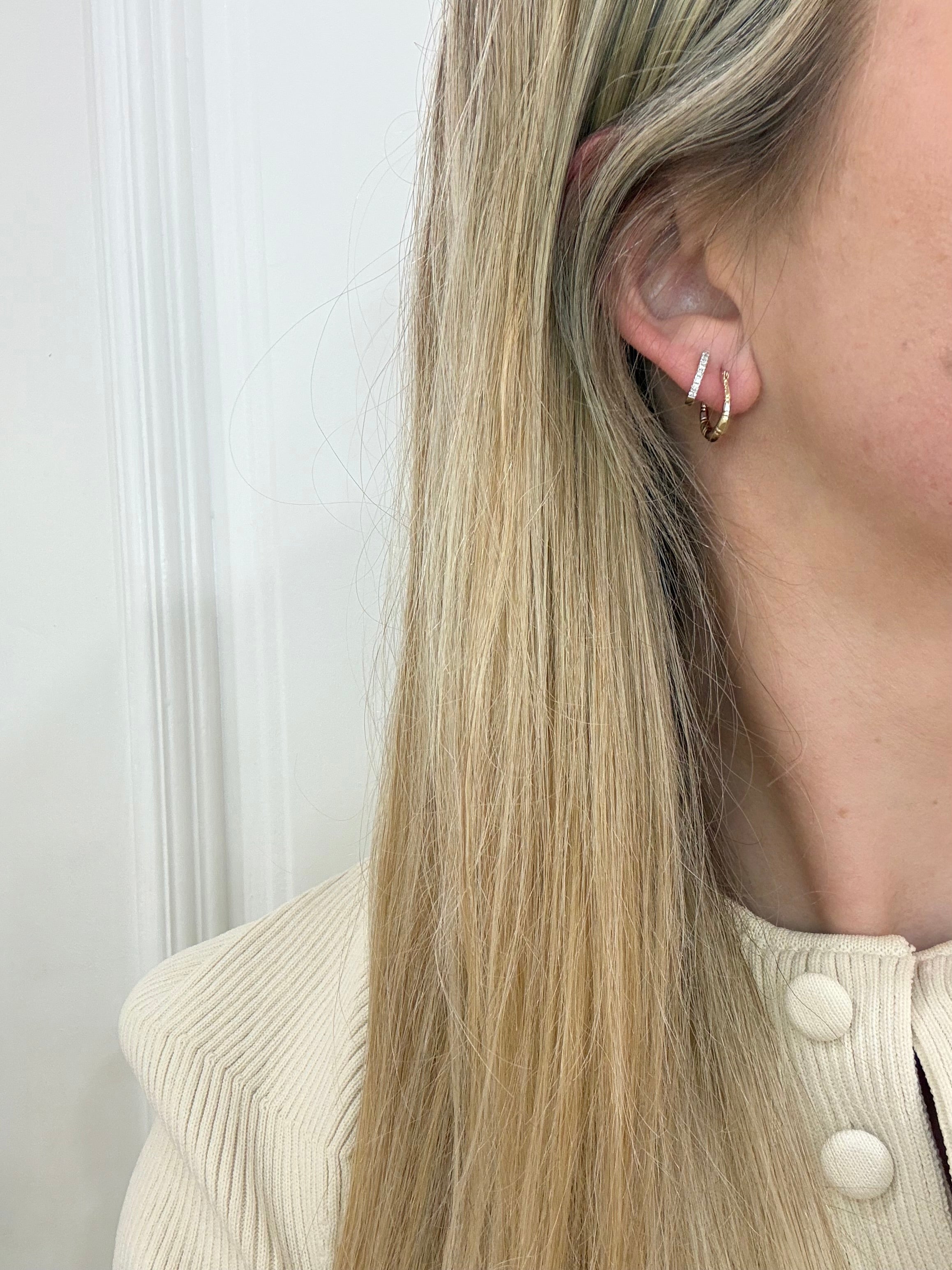 9ct Tri Gold Creole Earrings