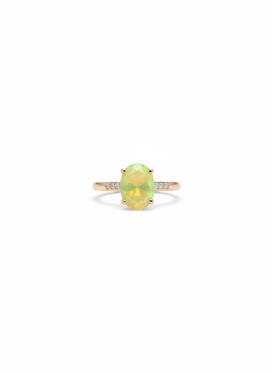 Opal & Diamond Ring