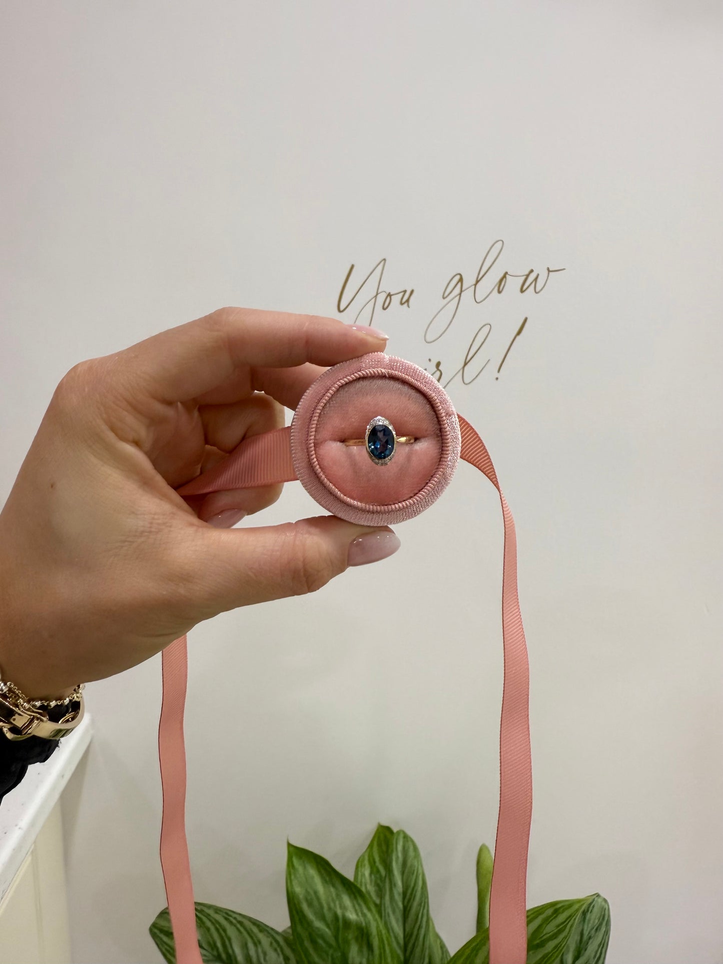 9ct London Blue Topaz & Diamond Ring