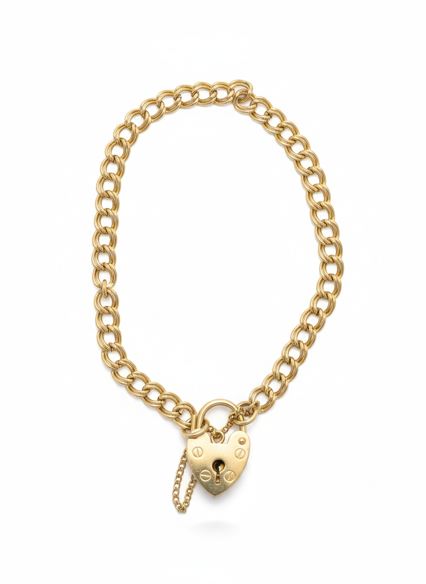 9ct Gold Curb Vintage Bracelet