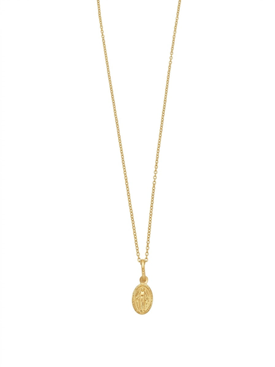 Gold Plated Miraculous Medal Necklace