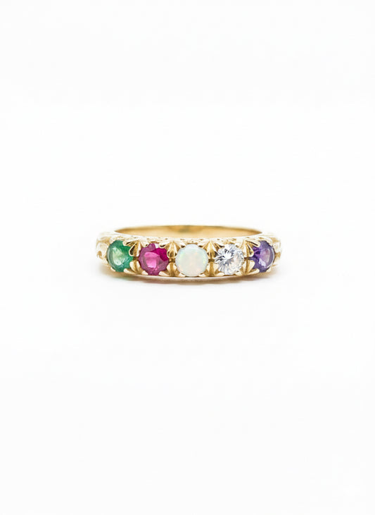 9ct Multi Coloured Diamond Ring
