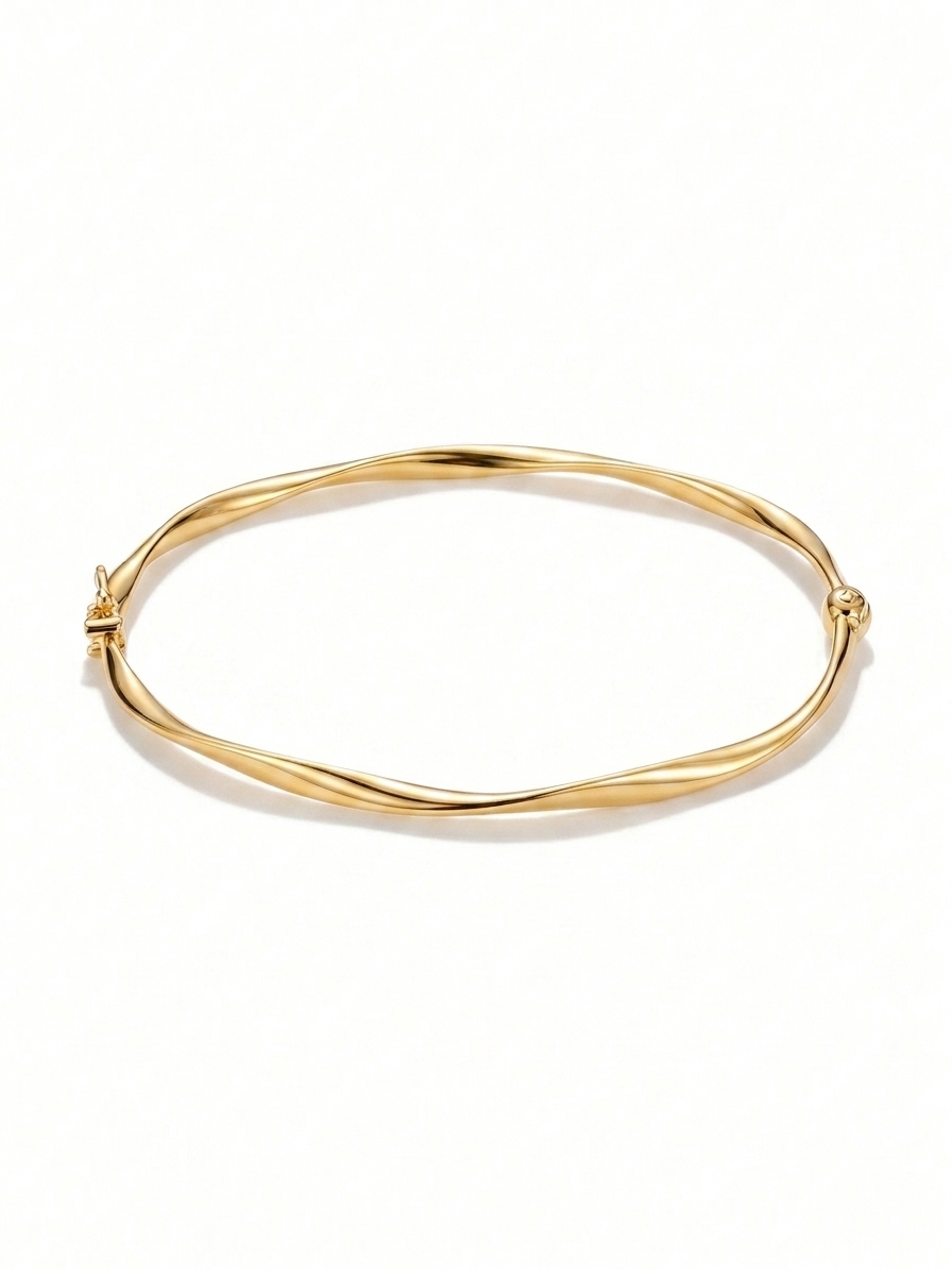 9ct Amelia Wave Bangle
