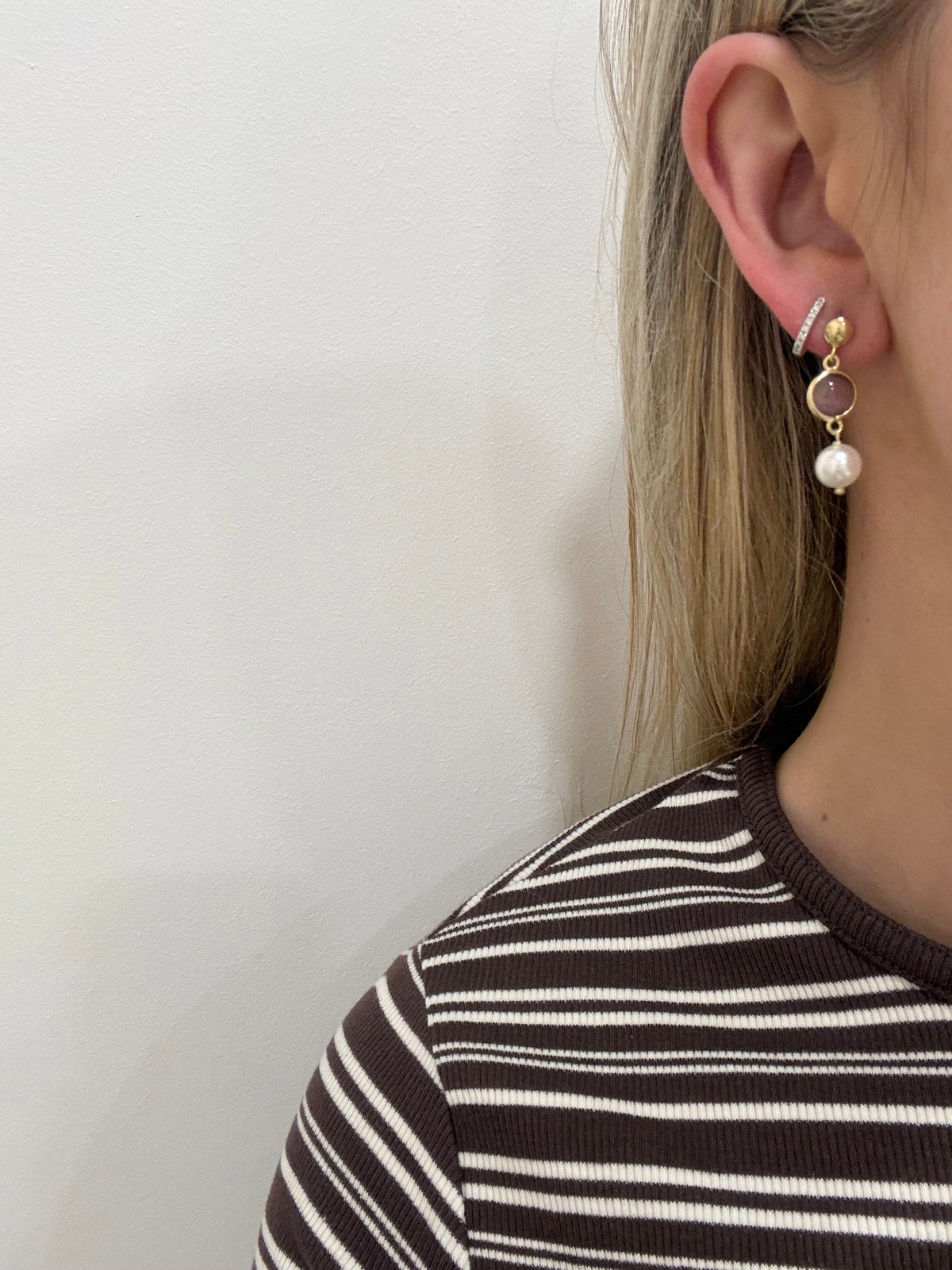 Aurelia Gold Plated Coloured Drop Earrings