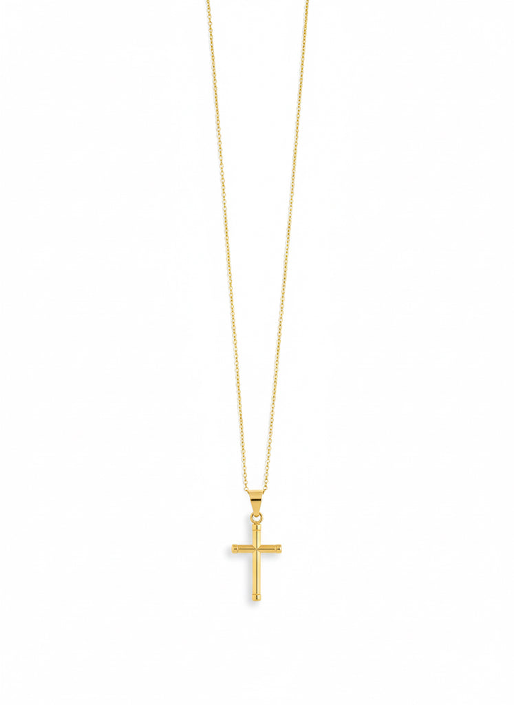 9ct Gold Carmel Cross Necklace