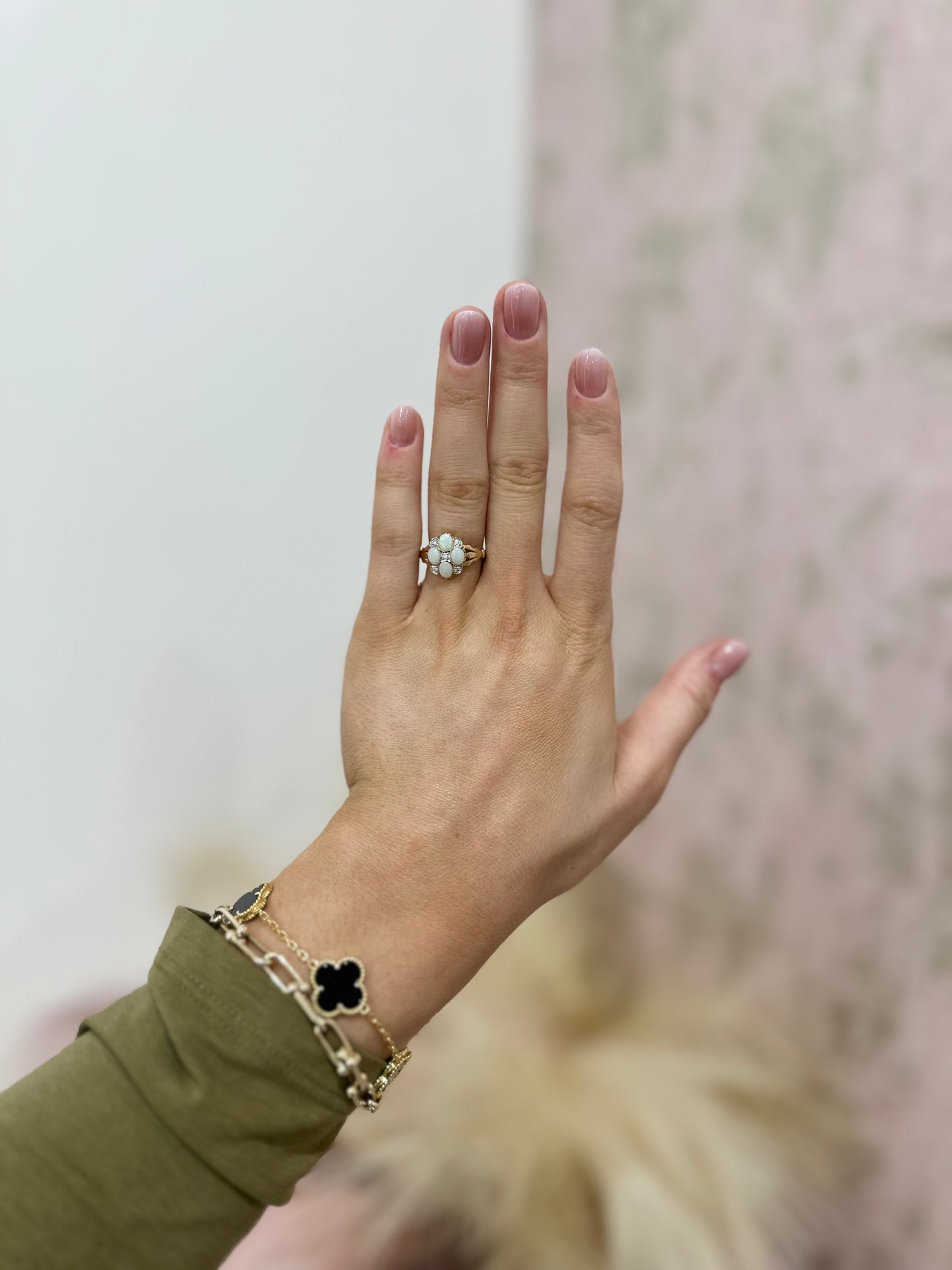 Opal & Diamond Ring
