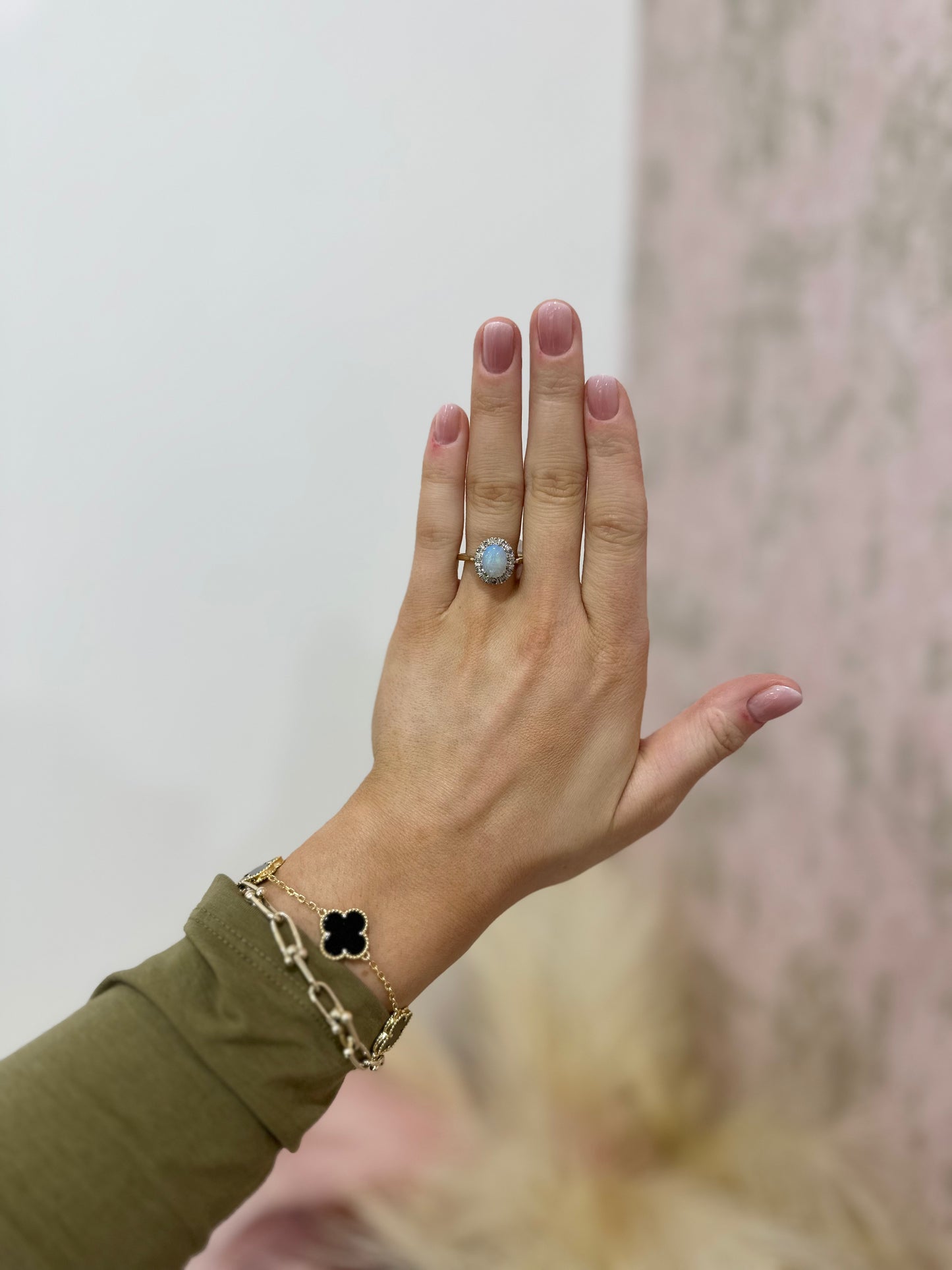 Opal & Diamond Ring