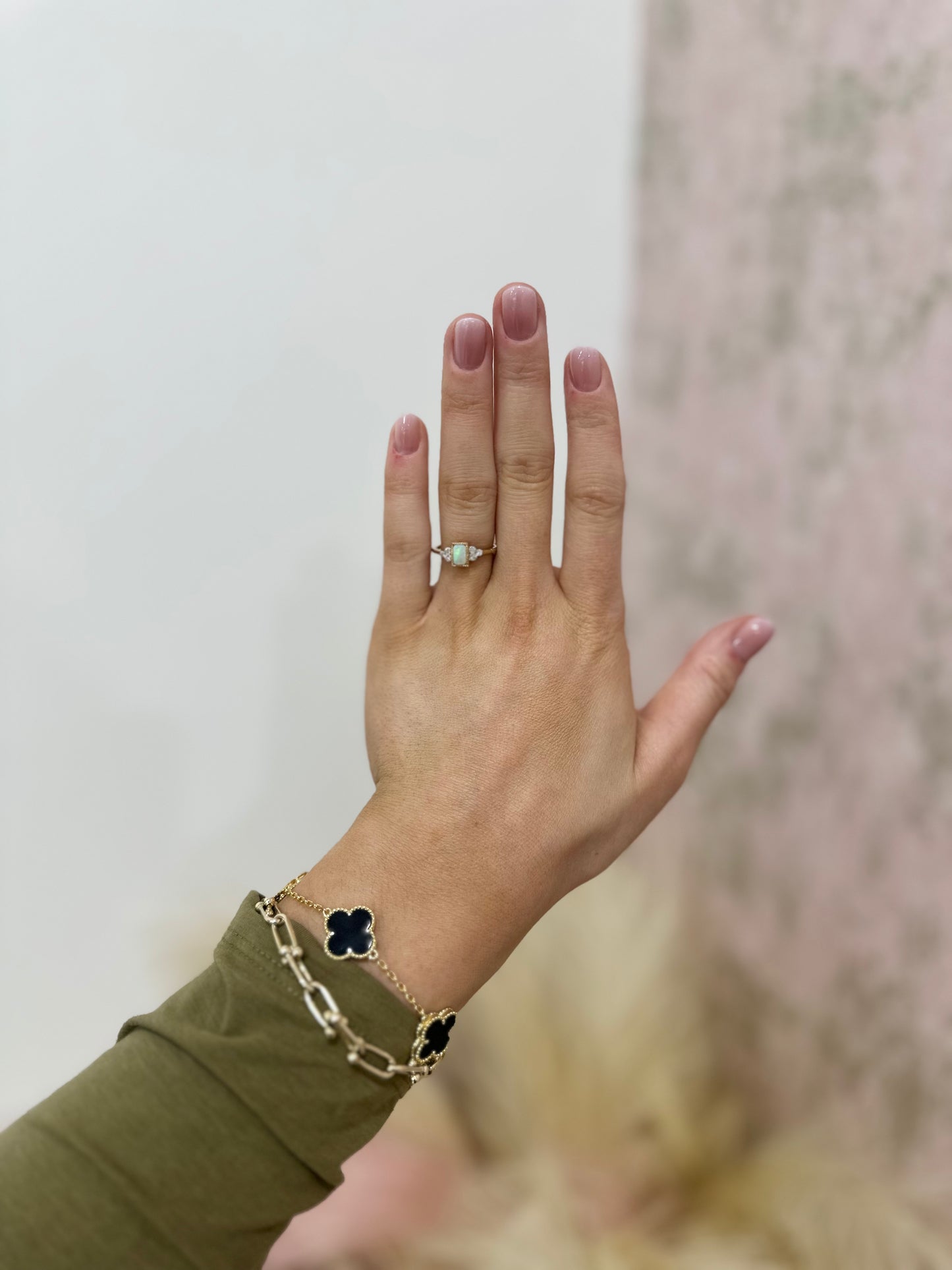 Opal & Diamond Ring