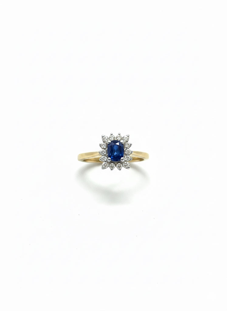 9ct Sapphire & Diamond Ring