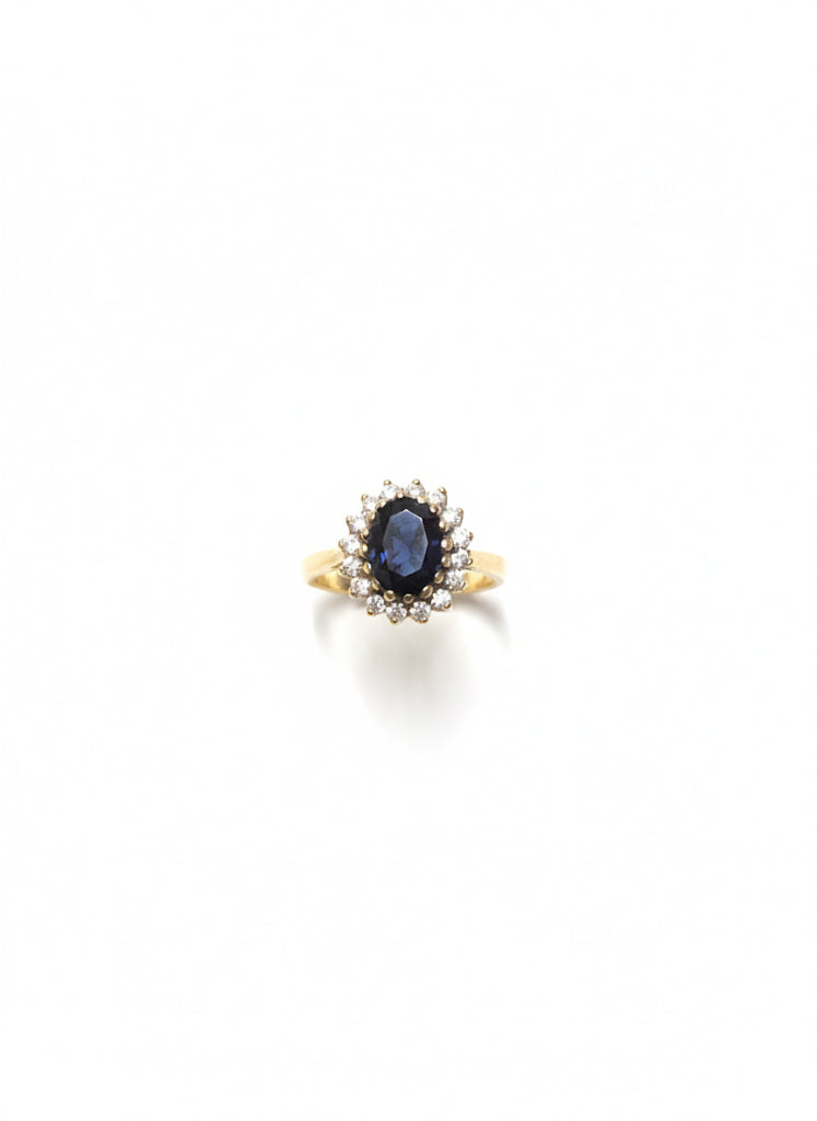 9ct Sapphire & Diamond Ring
