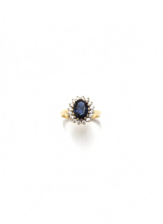 9ct Sapphire & Diamond Ring