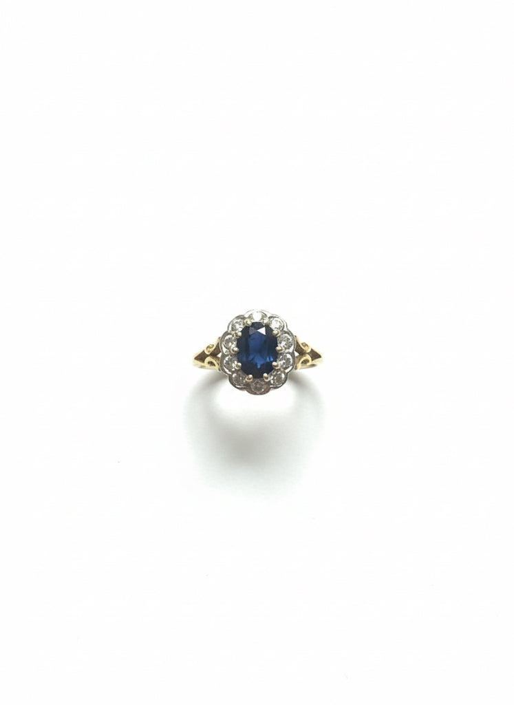9ct Gold Sapphire & Diamond Ring
