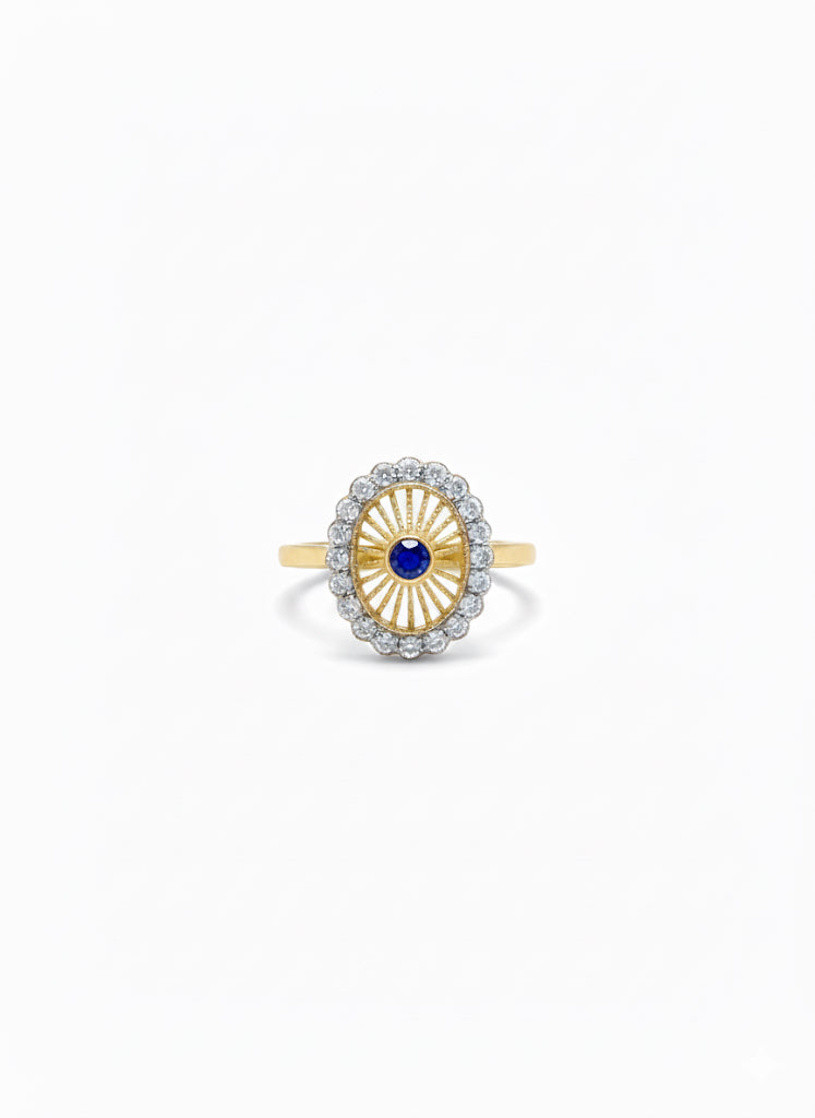 9ct Gold Sapphire & Diamond Ring