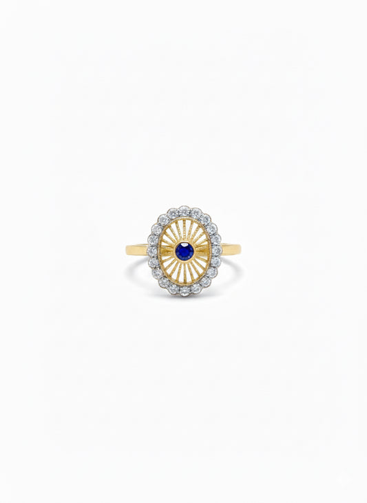 9ct Gold Sapphire & Diamond Ring