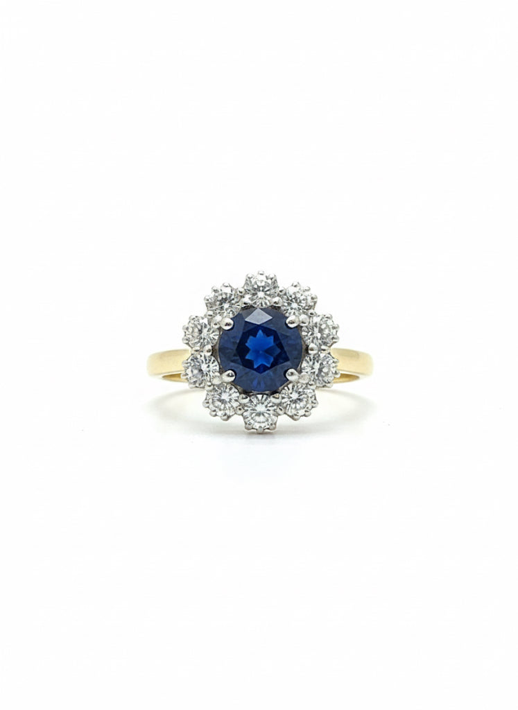 18ct Gold Sapphire & Diamond Ring