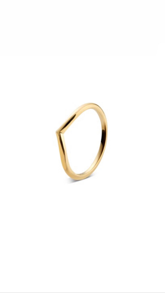 Gold Wishbone Ring