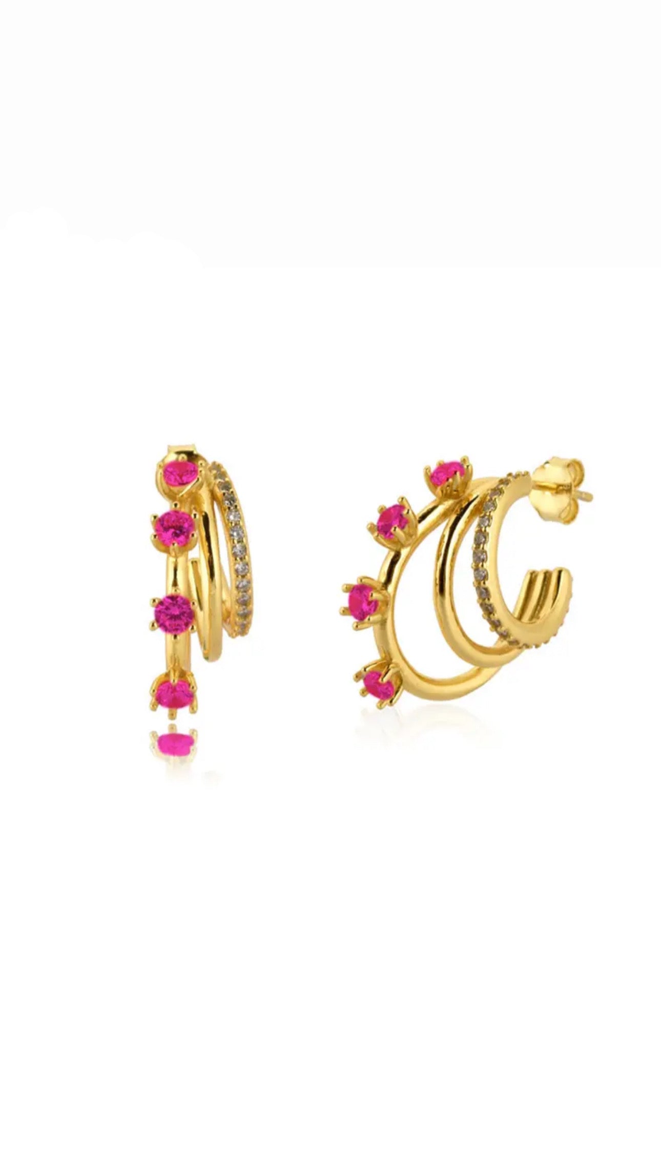 Christine Pink Hoops