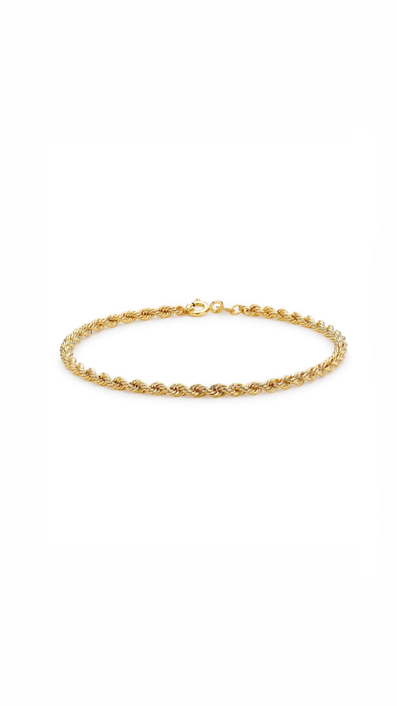 Small 9ct Gold Rope Bracelet