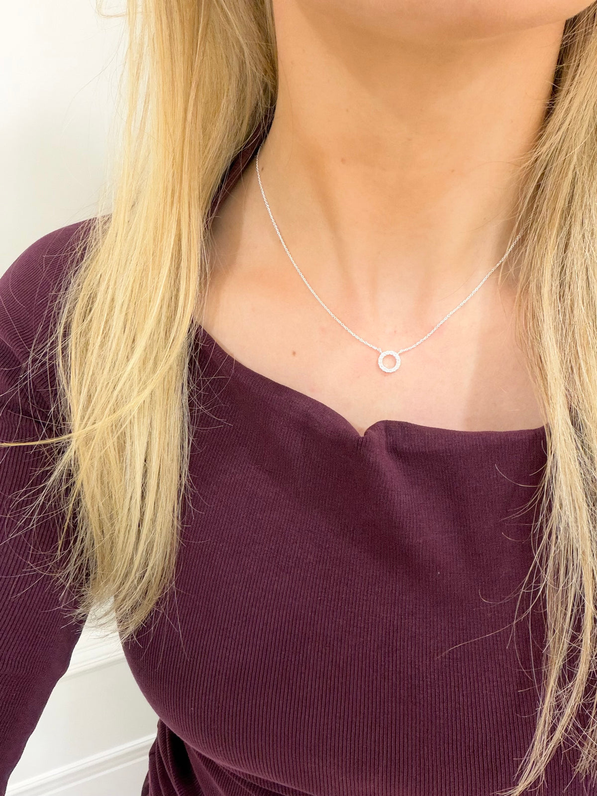 Victoria Sterling Silver Circle Necklace