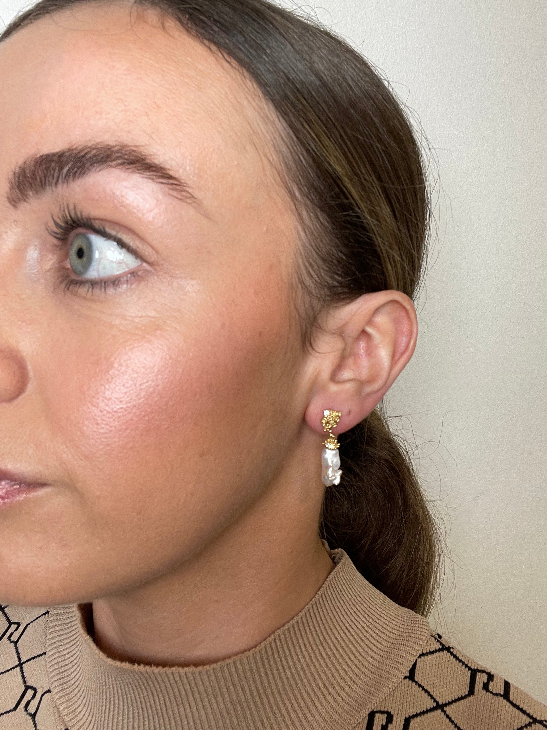 Bobby Gold Plated Earrings