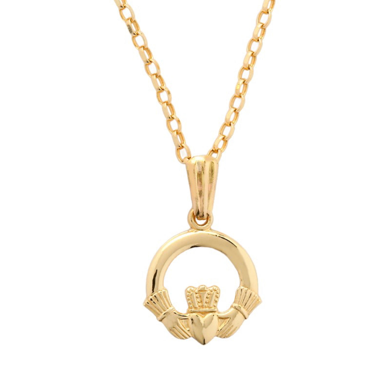 9ct Gold Claddagh Necklace