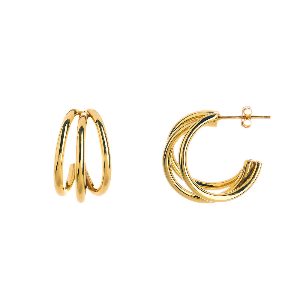 Theodora Gold Plated Hoops
