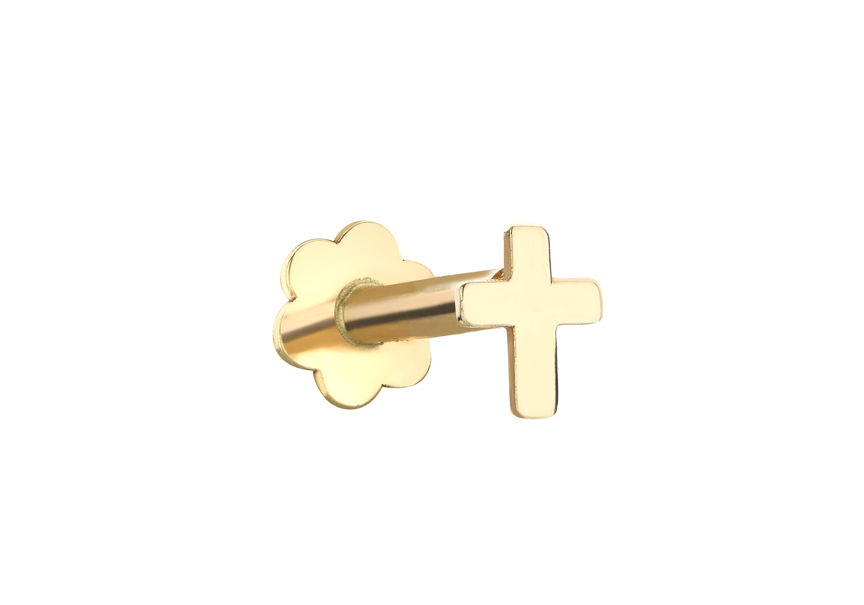 Erika 9ct Gold Single Flatback Earring