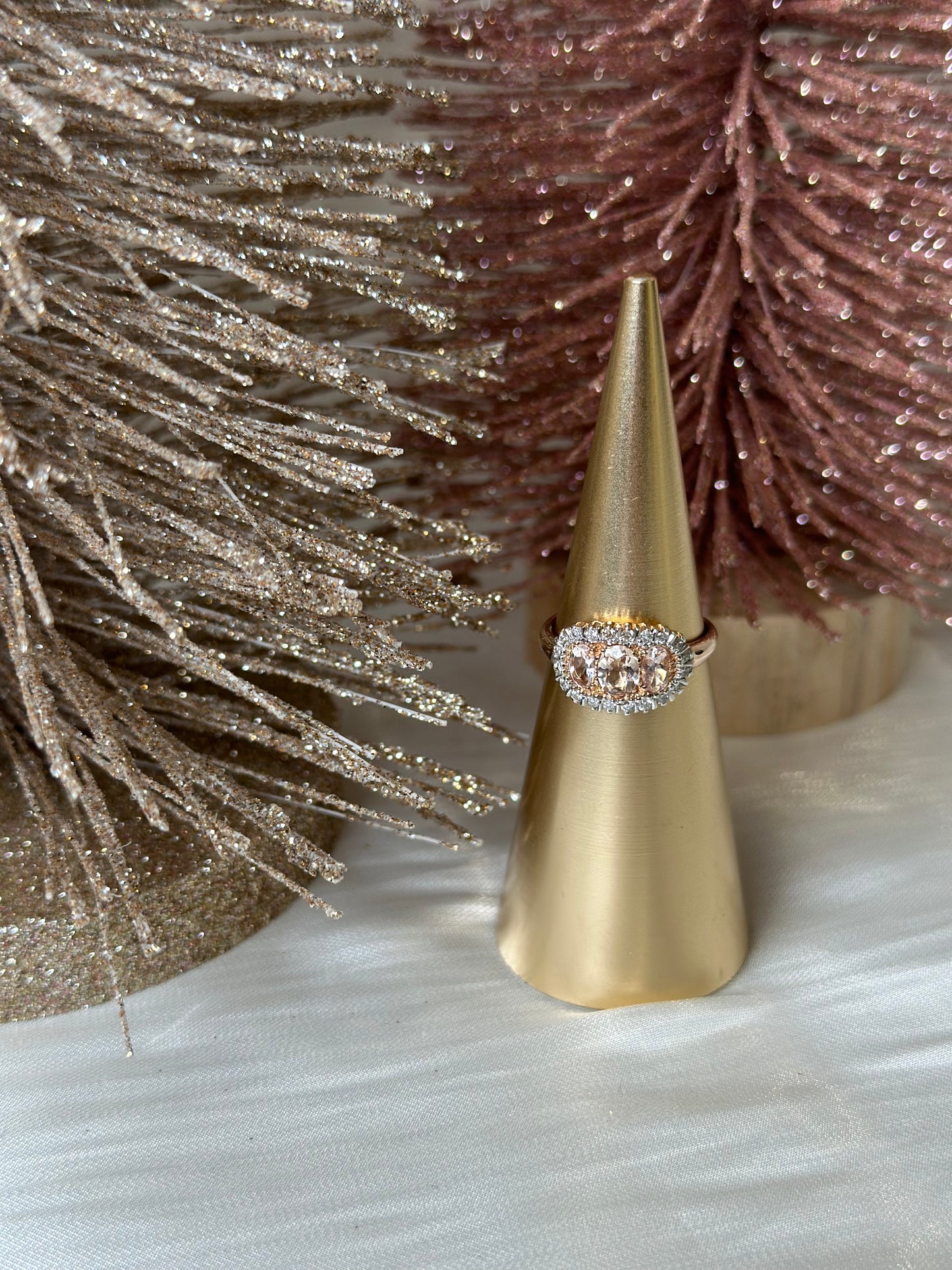 Morganite & Diamond Ring