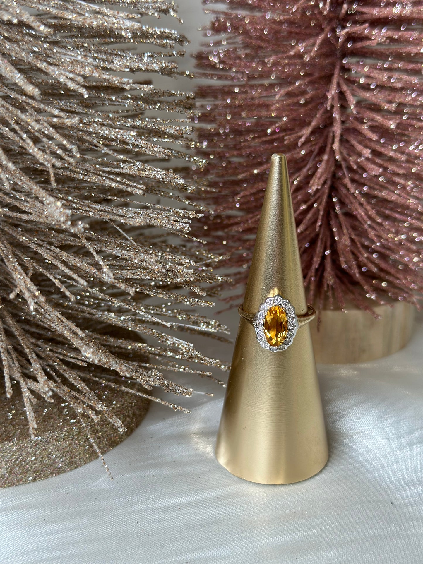 Citrine & Diamond Ring
